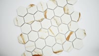 Calacatta Gold 11x12 Hexagon Matte Porcelain Mosaic
