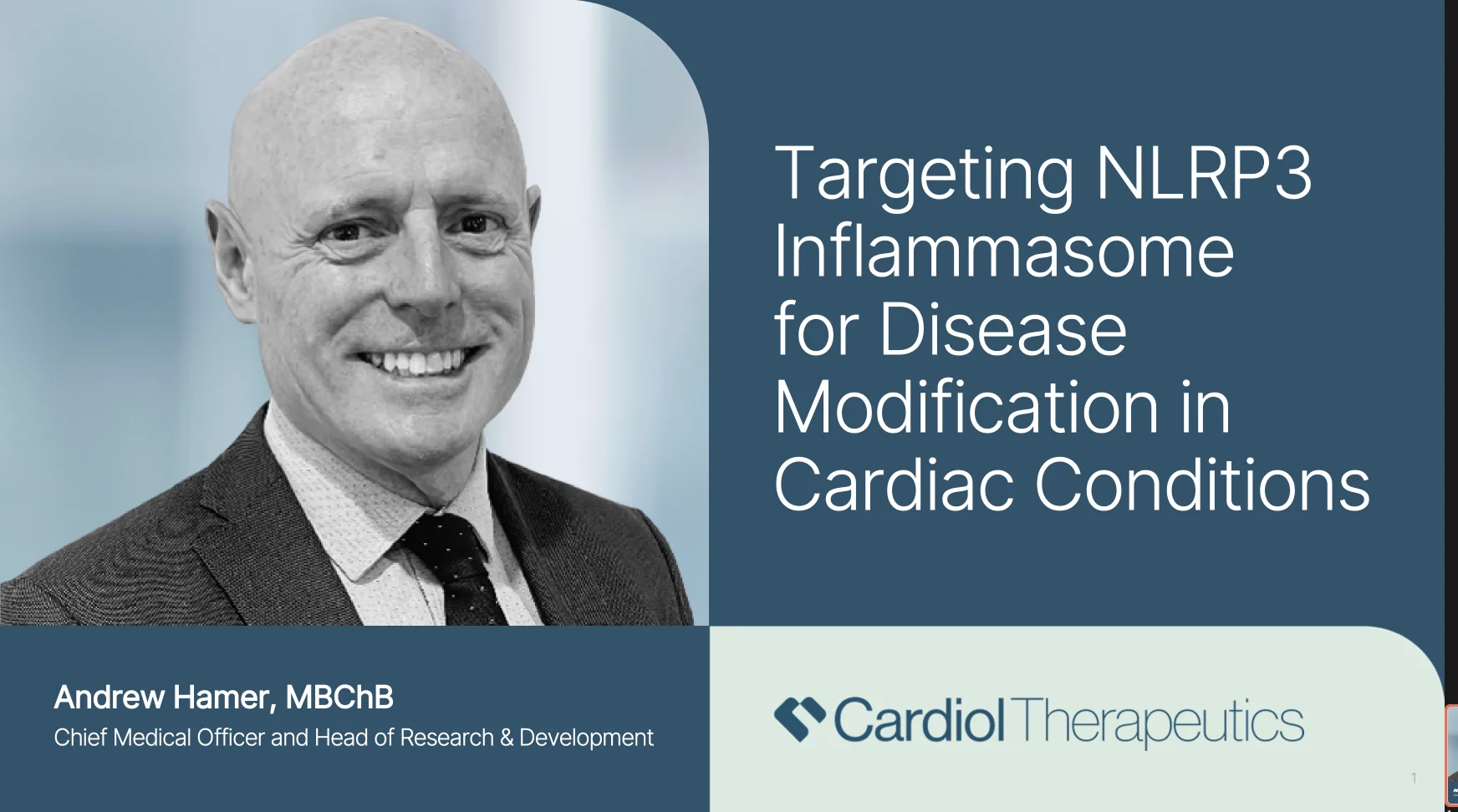 Andrew hamer cmo and head of r d targeting nlrp3 inflammasome for