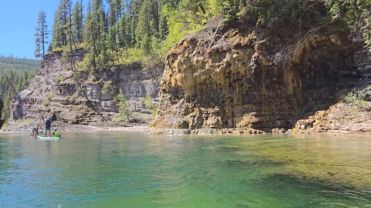 Flying into the South Fork Flathead River