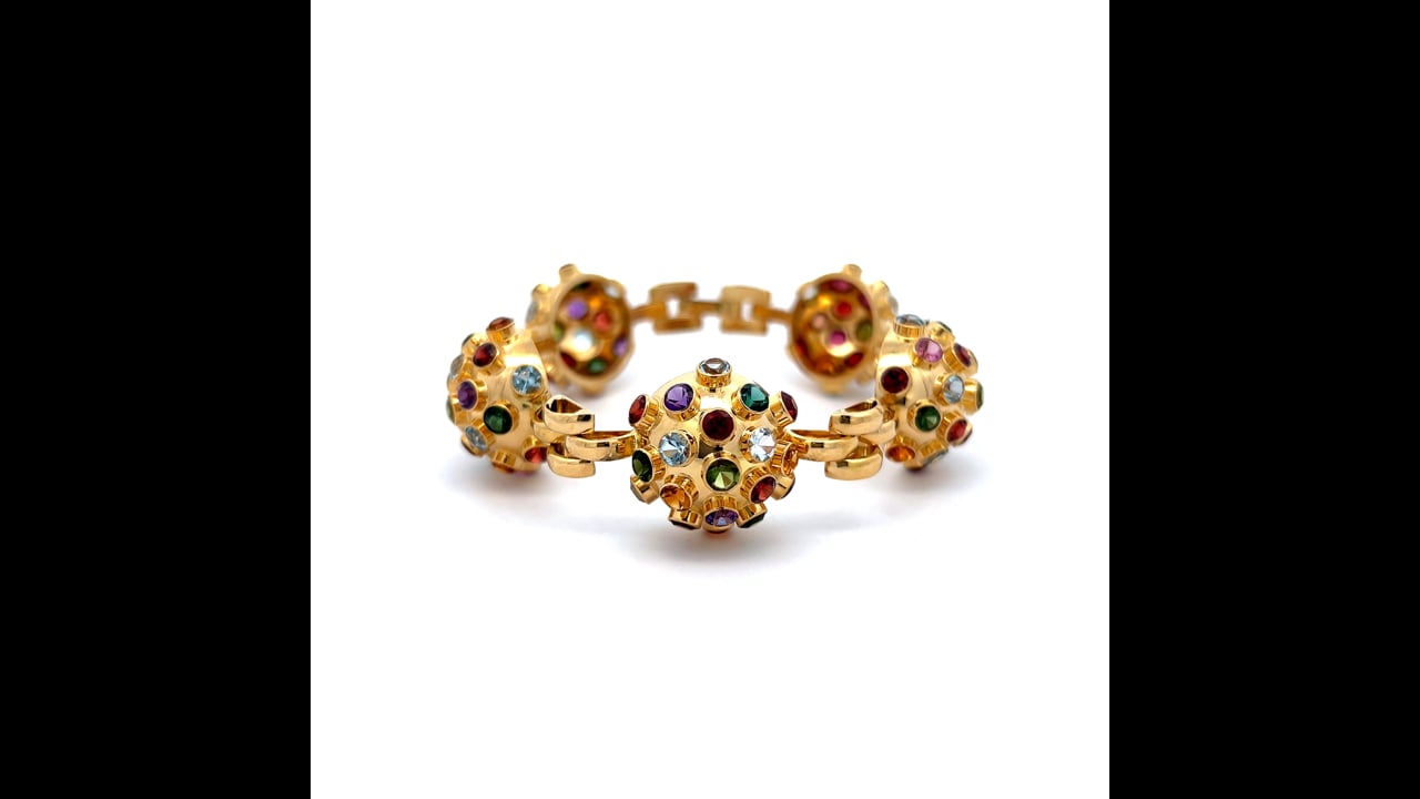 22.80 Round Cut Sputnik Style Bracelet in 18k – Filigree Jewelers