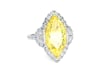 Lab Grown Diamond Fancy Yellow Marquise Engagement Ring in Platinum &amp; 18K Yellow Gold &#40;6 3/8 ct. tw.&#41;