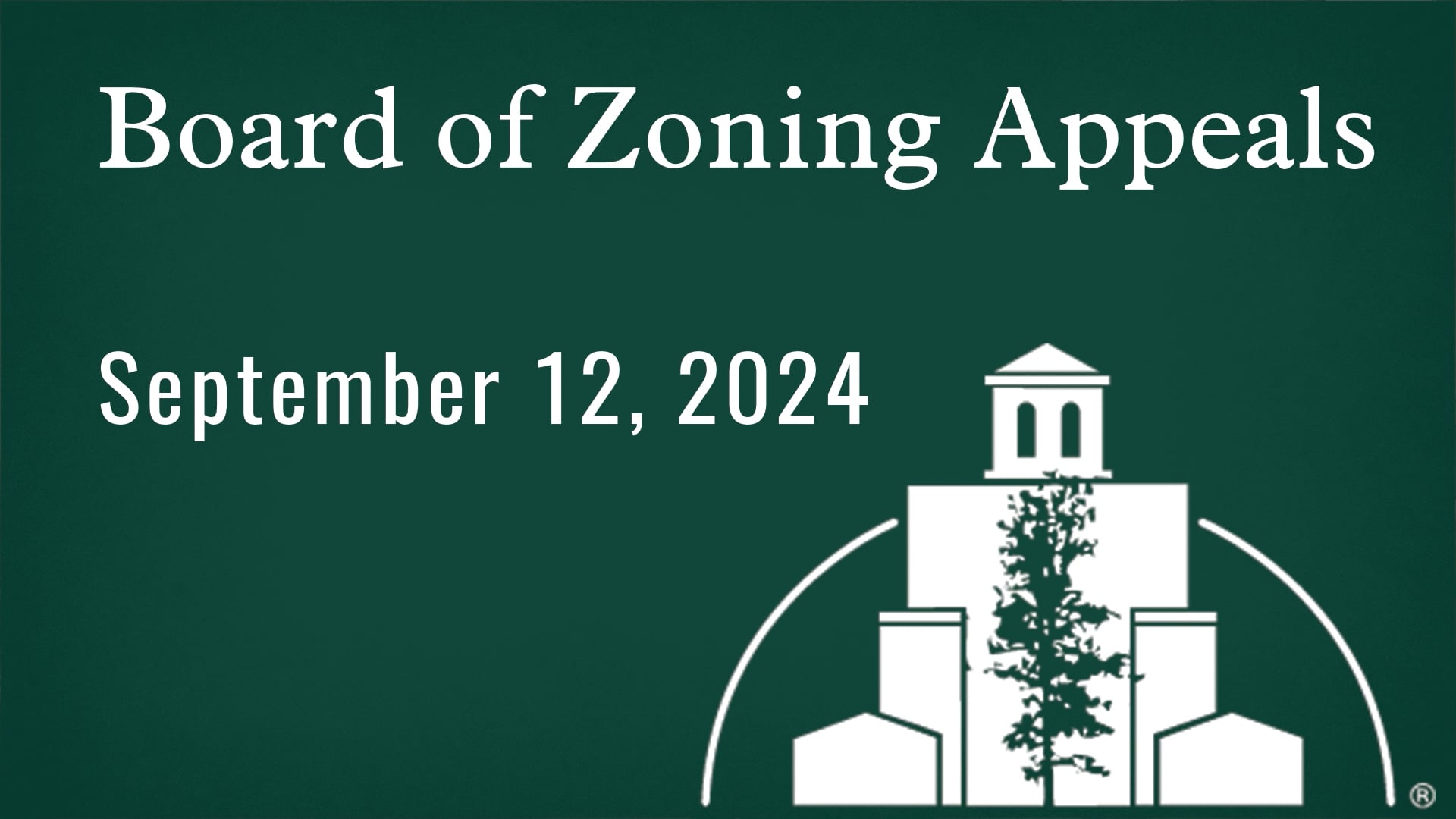 Board of Zoning Appeals September 12