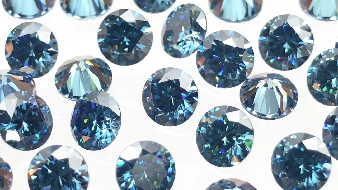 動画】モアサナイトAAA ルース ラウンドファセットカット5×5mm