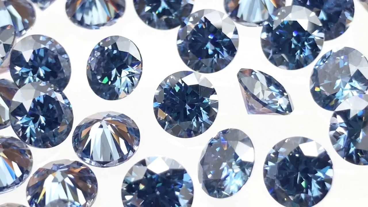 動画】モアサナイトAAA ルース ラウンドファセットカット6×6mm