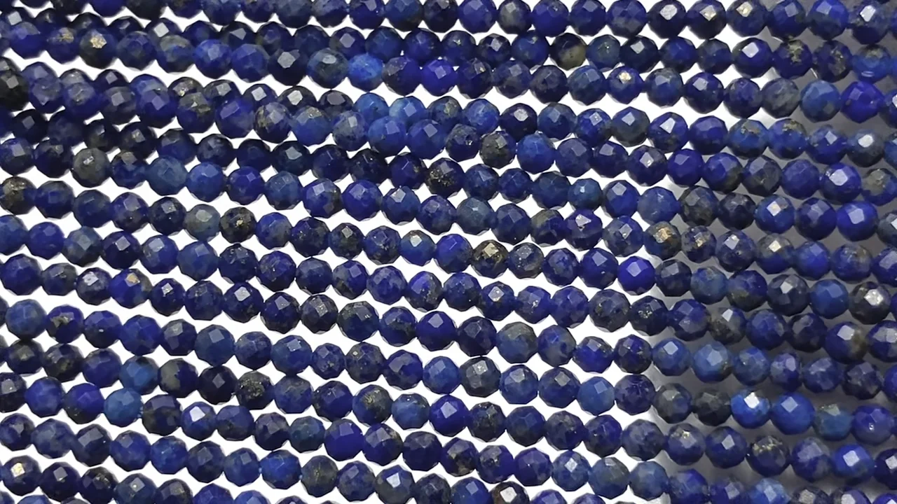 着色ラピスラズリ　極小粒 ラピスラズリ（産地・アフガニスタン） 極小ラウンドカット2mm 1