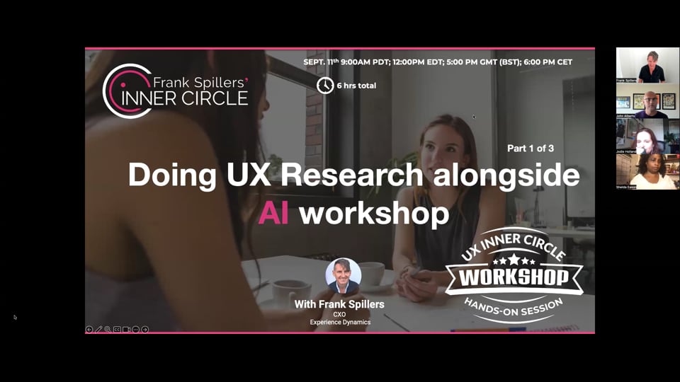 Doing UX Research alongside AI workshop- part 1