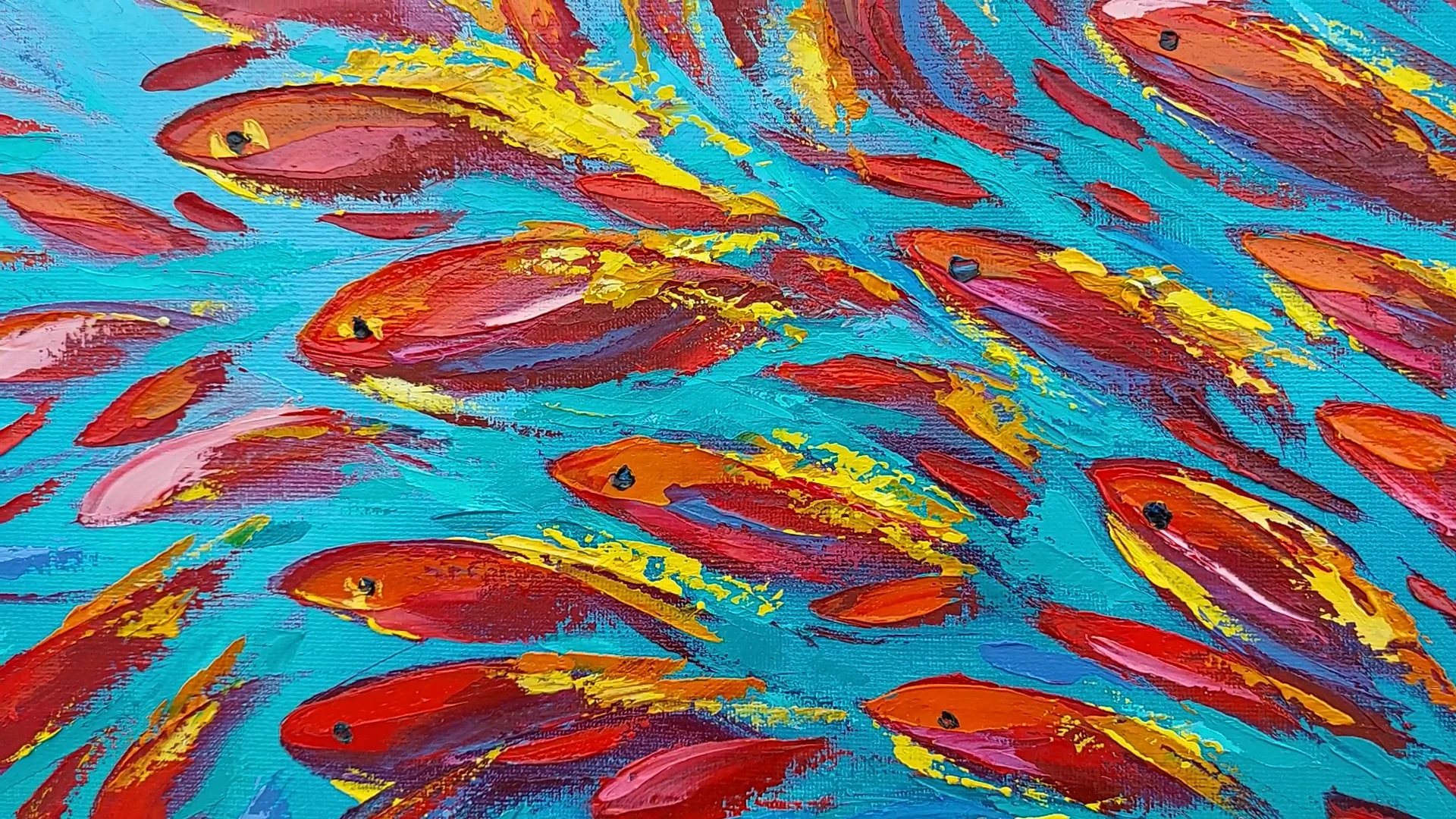 現代アート　オオヤサヤカ　Red orange fish　コラージュアート 1926265771-