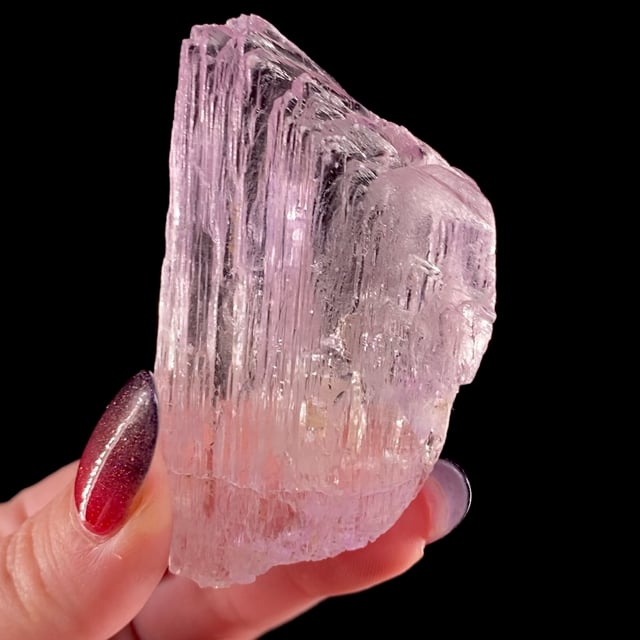 Spodumene var: Kunzite (GEM crystal)