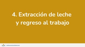 4. Extracción de leche y regreso al trabajo