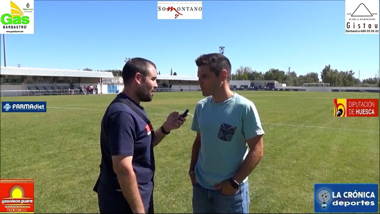 DIEGO ALLUEVA (Entrenador Robres)  UD Casetas 1-0 CD Robres / J2 - Regional Preferente G1 