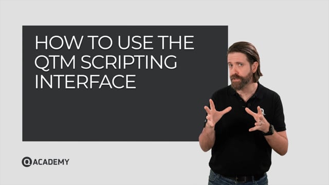How to use the QTM scripting interface | Qualisys