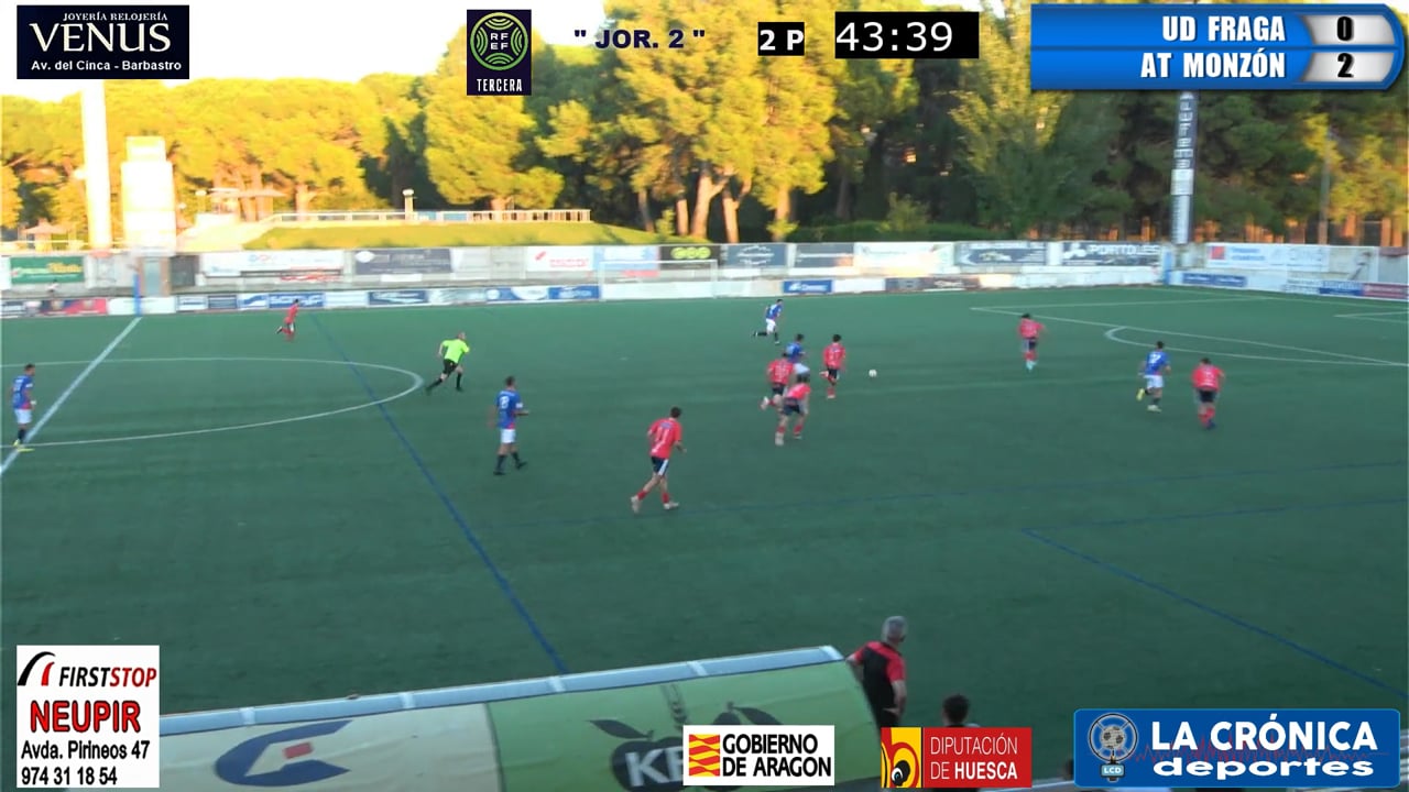 (RESUMEN Y GOLES) UD Fraga 0-3 AT Monzón / Jor. 2 - Tercera Rfef