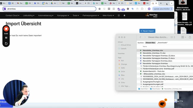 Klicktipp Import und Kampagne anpassen