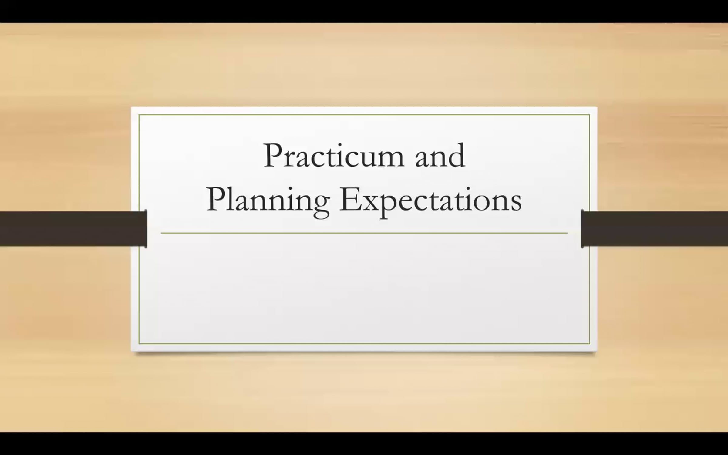 Practicum and Planning Expectations | Videos & Movies on Vimeo