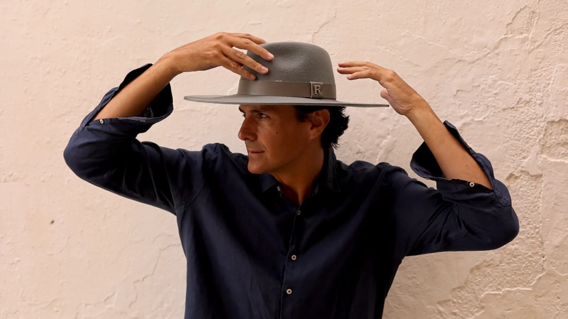 Cappello Fedora Grigio Chiaro In Feltro Di Lana - Foto 11