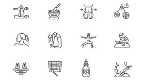 Yoga and Meditation Animations, an Outline Icon by Prosymbols (Thumbnail 4 of 4)