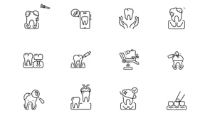 Animated Dental Outline Icons, an Outline Icon by Prosymbols (Thumbnail 4 of 4)