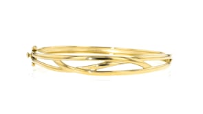 18kt Gold Vermeil Crisscross Bangle Bracelet