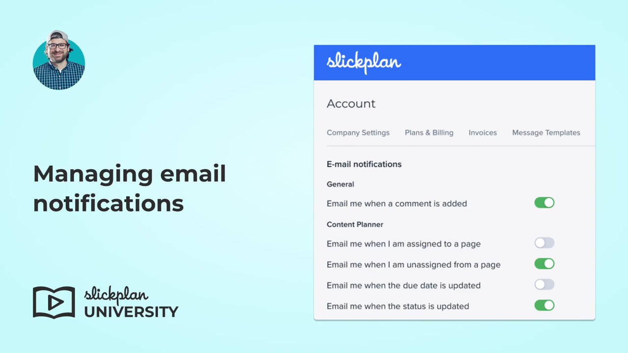 Managing email notifications