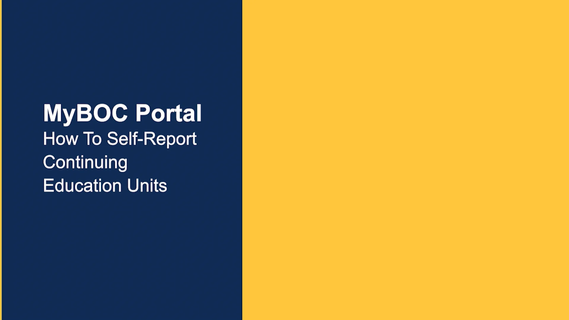 Myboc continuing education ce navigation and how to self report ceus