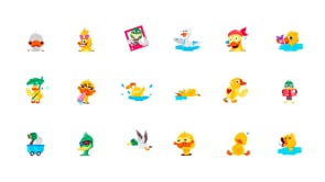 Animated Duck Stickers Set, an Emoji Icon by Vectors Market (Thumbnail 3 of 3)