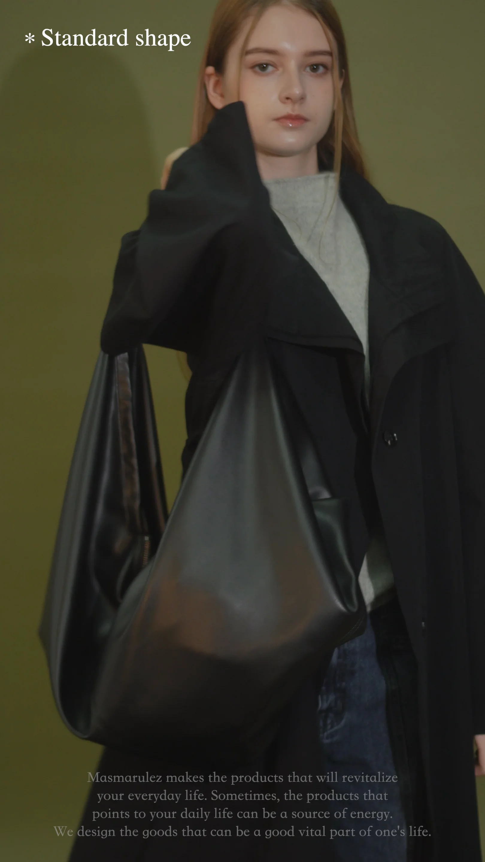 ★masmarulez★ Pouch set Wing leather bag BLACK MUSINSA | MASMARULEZ [INT][POUCH SET] Wing leather bag _ Black