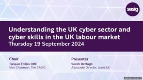 Thursday 19 September 2024 - Understanding the UK cyber sector and cyber skills in the UK labour market