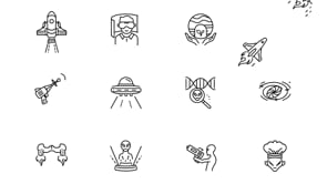 Animated Sci Fi Icons Art, an Outline Icon by Prosymbols (Thumbnail 4 of 4)