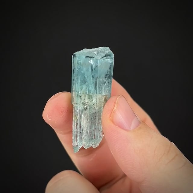 Beryl var. Aquamarine | Pedra Azul pegmatite dist., Minas Gerais, Brazil
