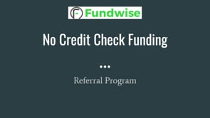 No Credit Check Funding - Video