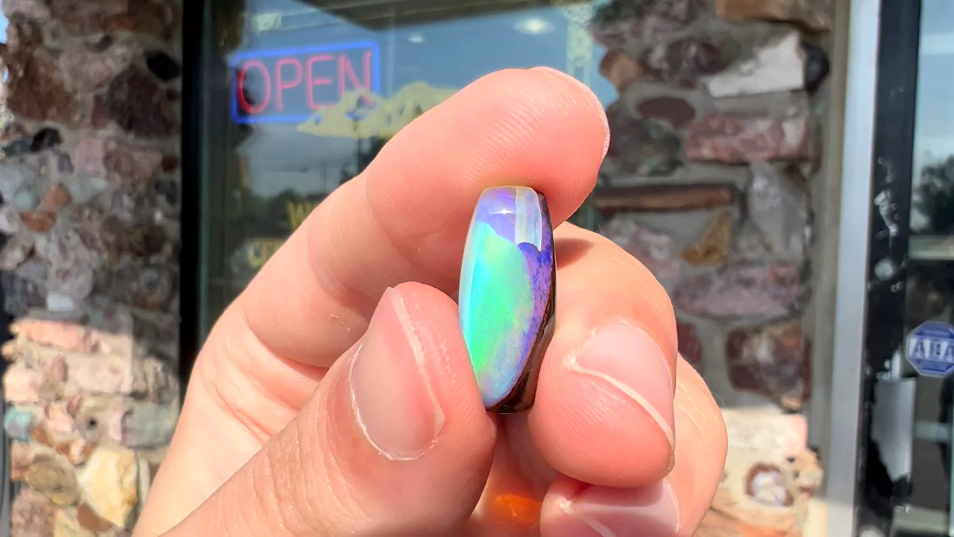 6.32ct Brazilian Rain Pattern Crystal Opal | Burton's – Burton's