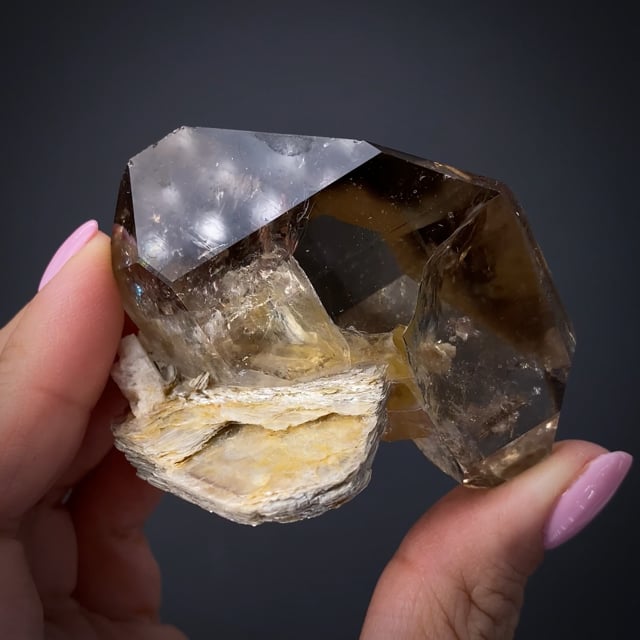 Quartz var. Smoky with Muscovite