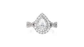 C. 1990 Vintage Vera Wang 1.85 ct. t.w. Diamond Engagement Ring with .50 ct. t.w. Sapphires in 14kt White Gold