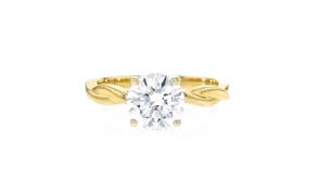 2.00 Carat Lab-Grown Diamond Twisted Ring in 14kt Yellow Gold