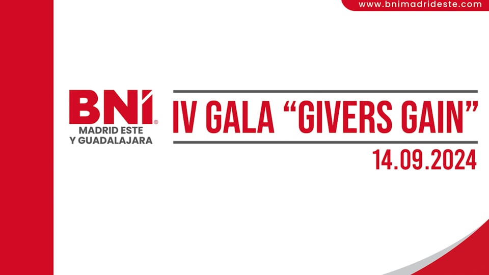 IV Gala Givers Gain BNI Madrid Este y Guadalajara