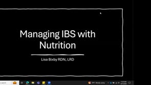 Managing IBS with Nutrition