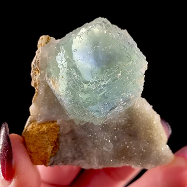 Fluorite on Quartz