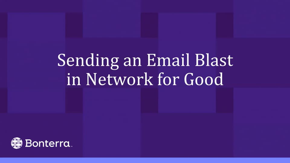 Sending an Email Blast