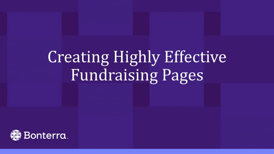 Creating Highly Effective Fundraising Pages