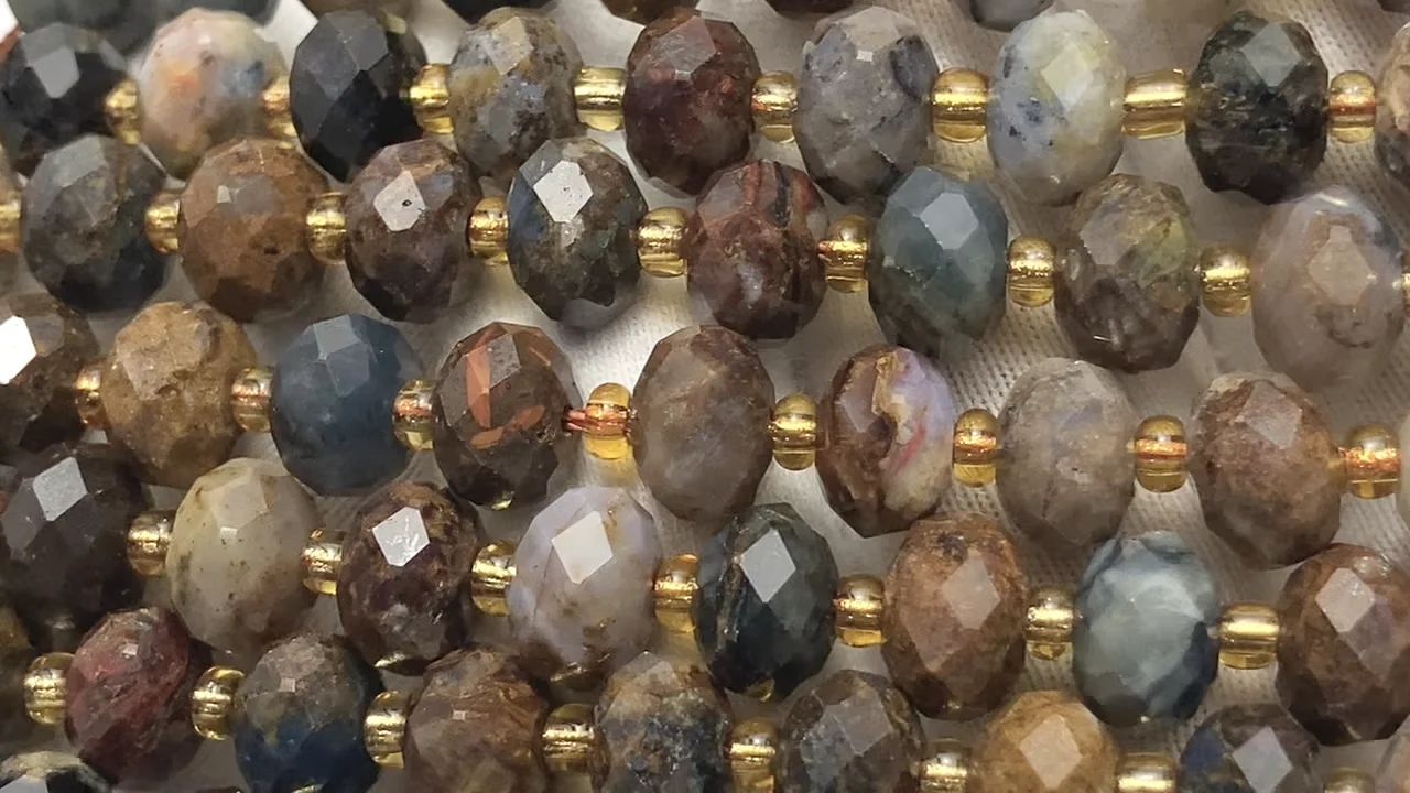 ピーターサイト ボタンカット8×8×5mm 1連｜天然石ビーズの卸問屋・通販