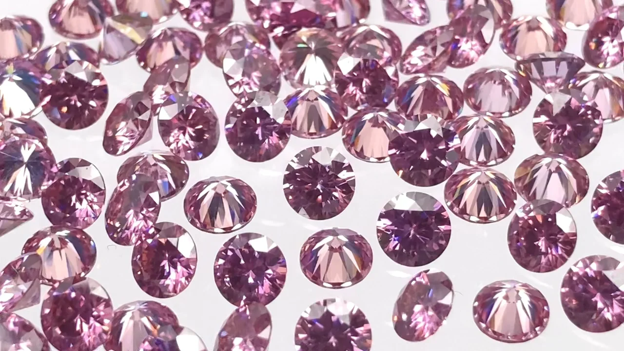 動画】モアサナイトAAA ルース ラウンドファセットカット4×4mm