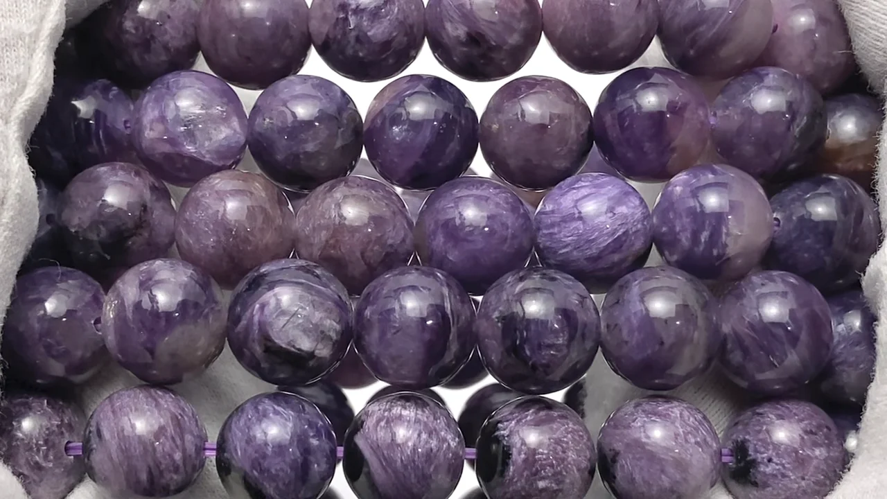 チャロアイト　10mm 1点物】三大ヒーリング◇シリカ共生 チャロアイト 10mm ブレスレット