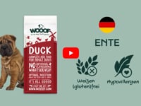 WOOOF Ente Hypoallergen Hundefutter ist ein komplett nat&amp;uuml;rlich gepresstes Hundefutter, speziell entwickelt f&amp;uuml;r Hunde mit Allergien oder Nahrungsmittelunvertr&amp;auml;glichkeiten.&amp;hellip;