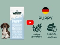 WOOOF Puppy Hundefutter ist ein komplett nat&amp;uuml;rlich gepresstes Hundefutter, speziell entwickelt f&amp;uuml;r Welpen. Das Futter ist weizen(gluten)frei und daher&amp;hellip;