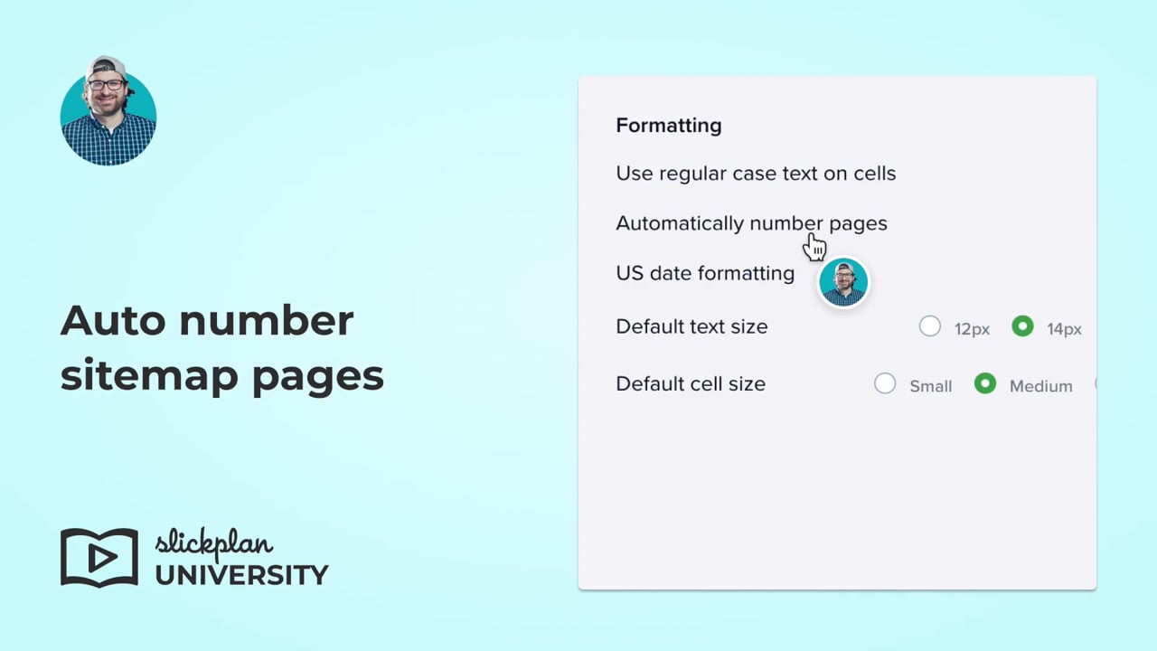 Auto number sitemap pages