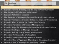Describe Managing Demand in Service Operations	