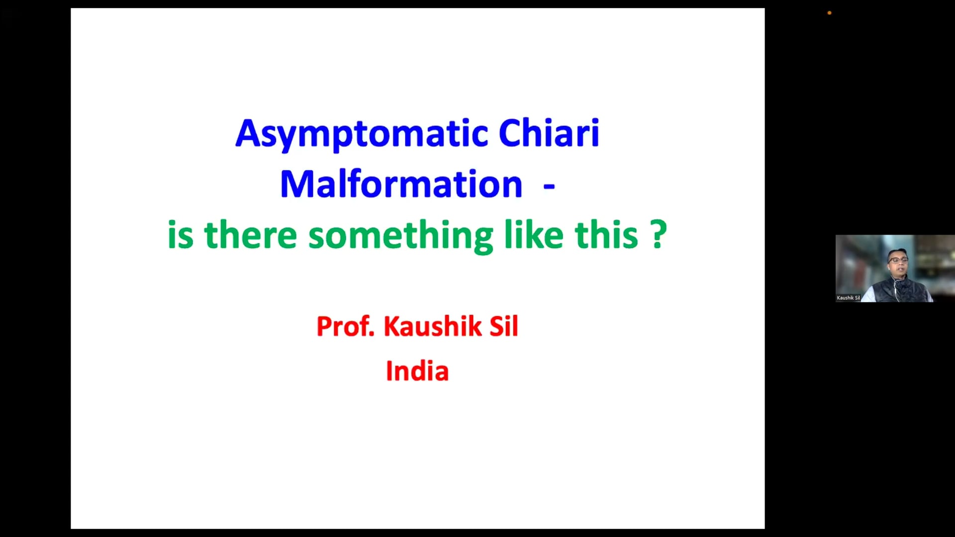 Asymptomatic Chiari Malformation