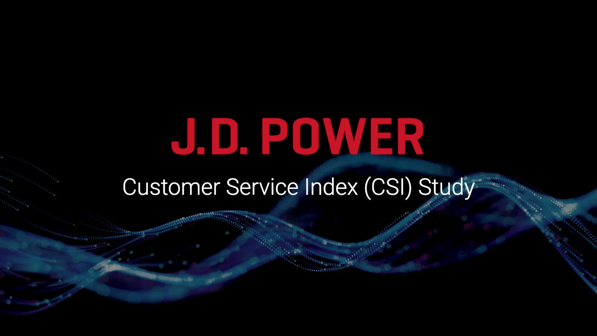 J.D. Power Customer Service Index CSI Study