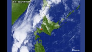 雨の日の衛星画像