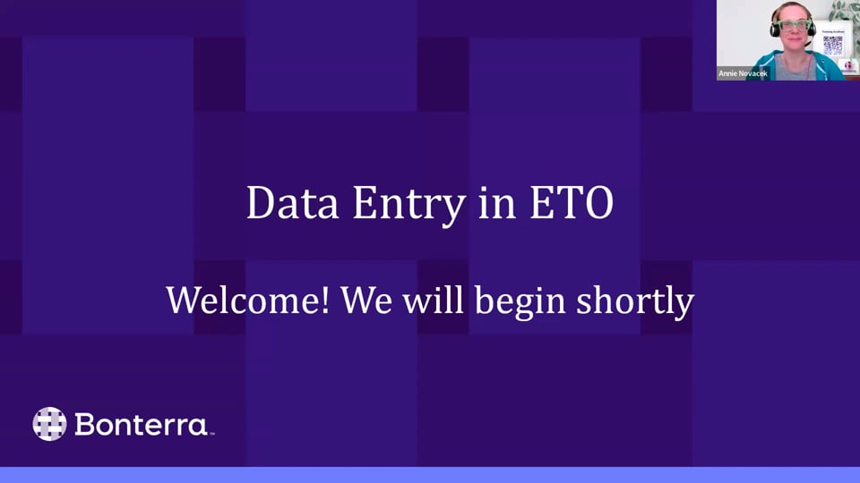 Data Entry in ETO